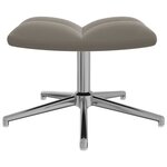 vidaXL Chaise de relaxation avec tabouret Gris clair Velours