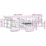 vidaXL Ensemble de canapés d'extérieur 7 pc Blanc et noir