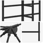 vidaXL Cadre de Gazebo 6 x 3 m Noir Acier