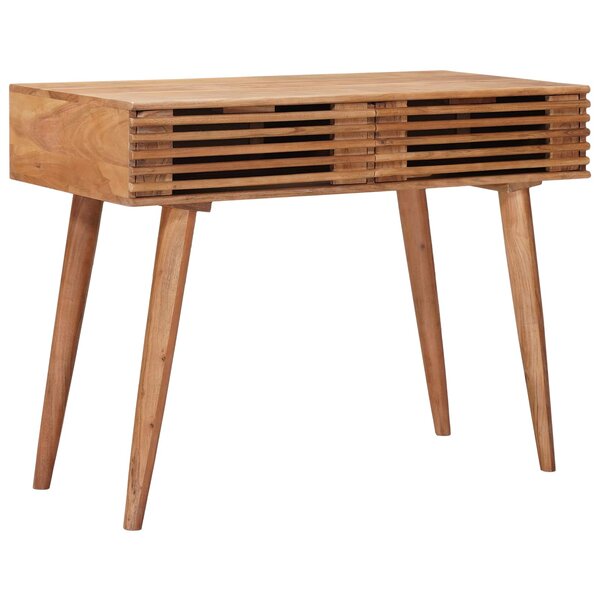 vidaXL Bureau Fait Main Marron Teck 100 x 48 x 76 cm