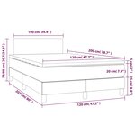 vidaXL Sommier à lattes de lit avec matelas Bleu 120x200 cm Tissu