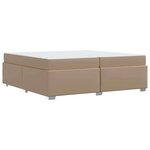 vidaXL Cadre de lit avec matelas Cappuccino 200 x 200 cm tissu