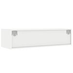 vidaXL Meuble TV avec lumières LED blanc 100X35 5x25 cm