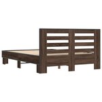 vidaXL Cadre de lit sans matelas chêne marron 120x200 cm