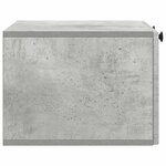 vidaXL Meuble TV mural Gris béton 59 5 x 41 x 30 cm Bois d'ingénierie