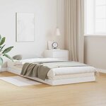 Lit de sol vidaXL Blanc 80x210 cm en bois massif de pin