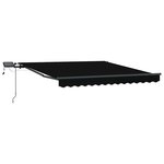 vidaXL Auvent Rétractable Noir 350 x 250 cm tissu