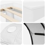 vidaXL Cadre de lit avec tunnel 3 Pièces Blanc Bois d'ingénierie