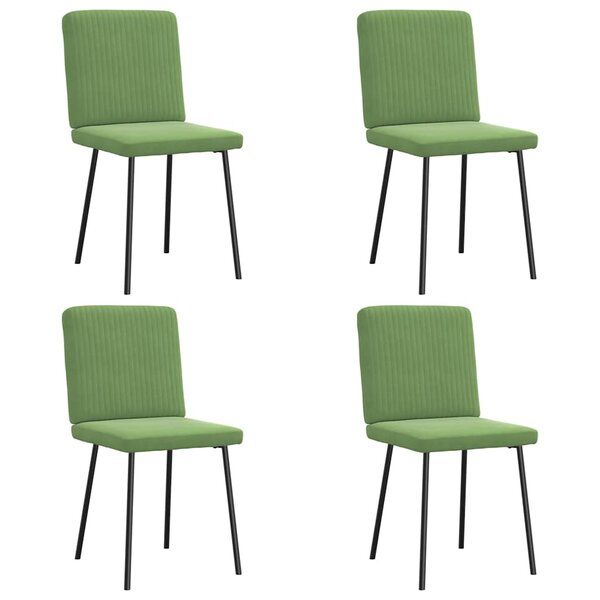 vidaXL Chaises à manger lot de 4 vert clair velours