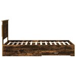 vidaXL Cadre de lit avec tiroir avec tête de lit Bois d'ingénierie