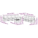 vidaXL Ensemble de canapés d'extérieur 9 pc Blanc et gris clair