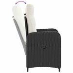 vidaXL Ensemble de repas extérieur 5 pc Noir et blanc crème