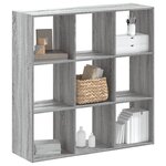 vidaXL Bibliothèque sonoma gris 102x32x102 cm bois d'ingénierie