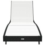 vidaXL Chaise longue 1-personne Noir et Blanc 70 x 197 x 82 cm