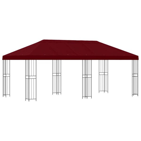 vidaXL Gazebo avec murs latéraux 6 x 3 m Bordeaux Polyester et Acier