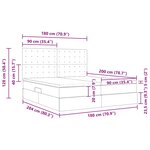 vidaXL Lit de rangement LED avec matelas Bleu 180 x 200 cm Tissu