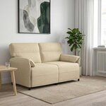 vidaXL Canapé 100  polyester  cadre en métal  MDF  Contreplaqué