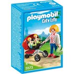 Playmobil 5573 - city life - maman avec jumeaux et landau
