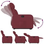 vidaXL Fauteuil inclinable rouge bordeaux tissu