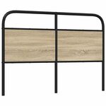 vidaXL Tête de lit chêne sonoma 135 cm acier et bois d'ingénierie