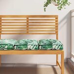 vidaXL Coussins de palette pour siège  2 pièces  motif de feuilles  40 x 40 x 8 cm  tissu Oxford.