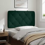 vidaXL Coussin de tête de lit vert foncé 80 cm velours