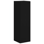 vidaXL Ensemble meuble TV Montage mural 4 Pièces Noir Bois d'ingénierie