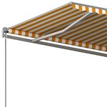 vidaXL Auvent automatique sur pied 400x350 cm Jaune/Blanc