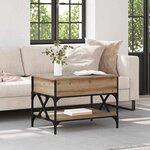 vidaXL Table basse Chêne artisanal 70x50x50cm Bois d'ingénierie