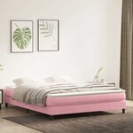 vidaXL Sommier à lattes de lit sans matelas rose 180x210 cm velours
