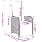 vidaXL Set de salle à manger de jardin de 9 pièces avec coussins marron en poly rattan