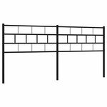 vidaXL Tête de lit métal noir 193 cm