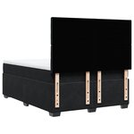 vidaXL Sommier à lattes de lit et matelas Noir 160x200 cm Velours