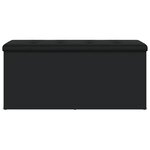 vidaXL Banc de rangement noir 102x42x45 cm bois d'ingénierie