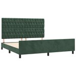 vidaXL Cadre de lit sans matelas vert foncé velours