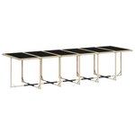 vidaXL Ensemble à manger de jardin coussins 13 Pièces mélange beige rotin