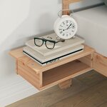 vidaXL Cadre de lit avec tables de chevet Marron Bois massif en pin