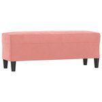 Banc banquette rose 100 x 35 x 41 cm velours 02_0010553