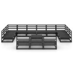 vidaXL Salon de jardin 14 Pièces bois de pin massif