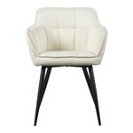 Lot de 2 chaises de salle à manger salon design moderne cuisine 81 x 57 x 53 cm beige noir 03_0009604