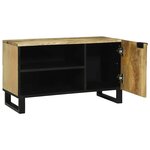 vidaXL Meuble TV Marron 80 x 33 x 46 cm bois de manguier massif