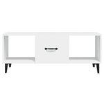 vidaXL Table basse Blanc 102x50x40 cm Bois d'ingénierie