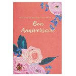 Carte bon anniversaire bouquet de roses - draeger paris