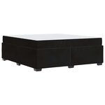 vidaXL Cadre de lit avec matelas Noir 180 x 200 cm Velours