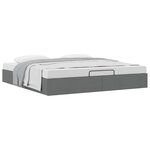 VidaXL Cadre de lit ottoman sans matelas gris foncé 180x200 cm tissu