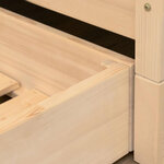 Tiroir de lit 80 x 160 avec sommier BUDDY - beige