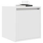 vidaXL Table de chevet murale blanc 38x34x40 cm