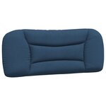 vidaXL Cadre de lit avec LED sans matelas bleu 100x200 cm tissu