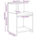 vidaXL Tables de chevet 2 Pièces Chêne noir 40x35x60 cm Bois d'ingénierie