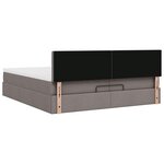 VidaXL Cadre de lit ottoman avec matelas taupe 200x200 cm tissu